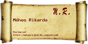 Méhes Rikarda névjegykártya
